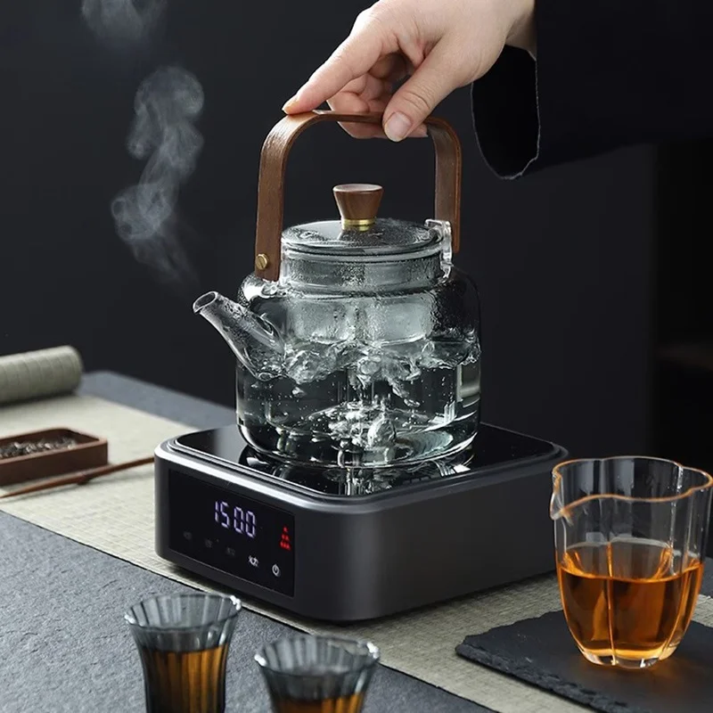 

Touch Miss Multifunctional mat Cerc Stove Tea Brewing Set for Office Use Glass Pot Tea Brewer Simple Design