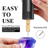 Micro-Electric Hand Drill Set For Resin,Electric Mini Drill For Jewelry Making Electrical Pin Vise Kit