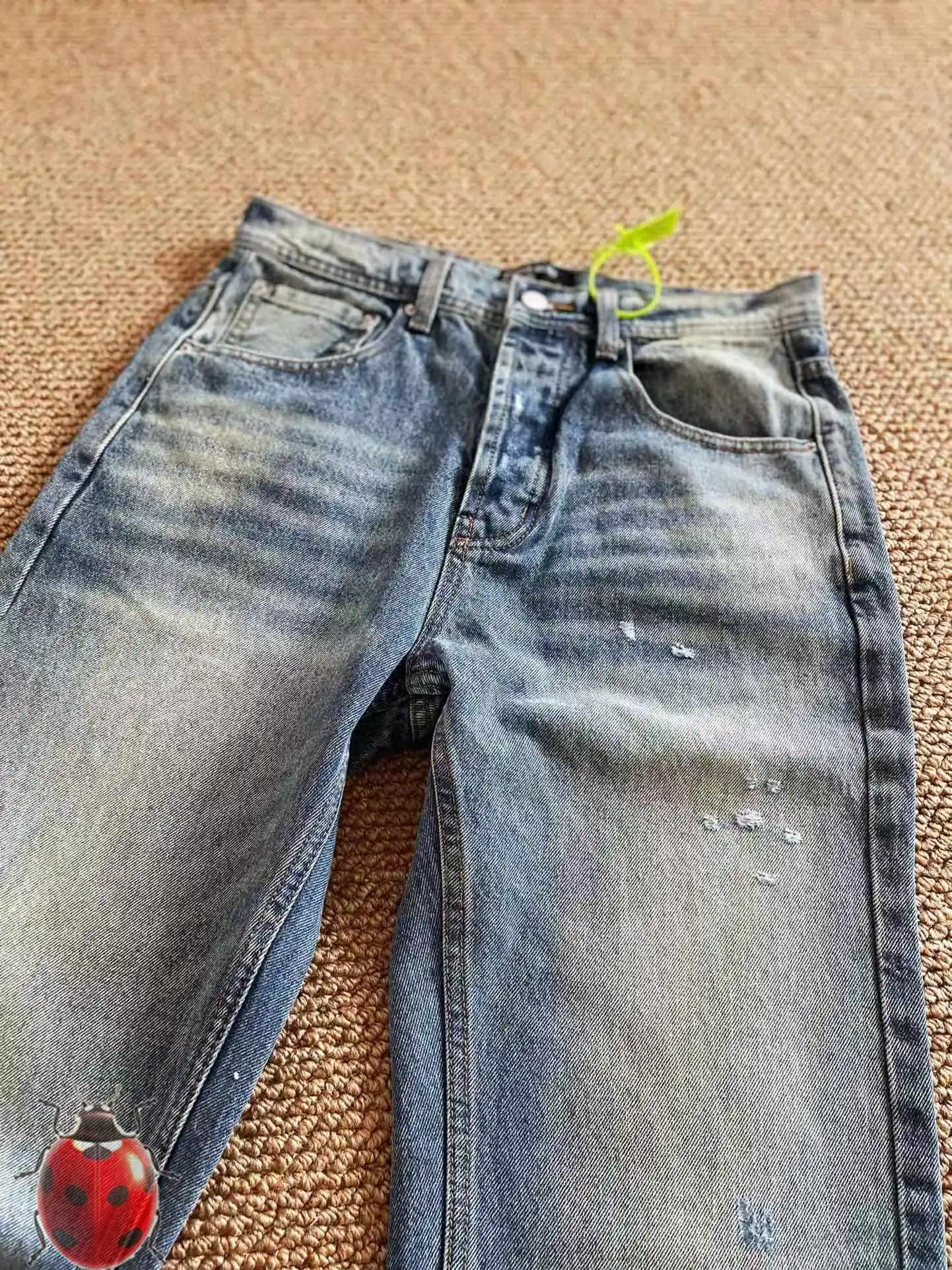 Cut Hole ERD Enfants Riches Deprimes Jeans Straight Pants Men Women Vintage High Street Washed Do Old Denim Cowboy Trousers