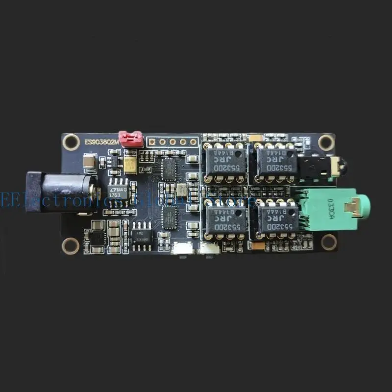 462B Double ES9038Q2M Decoding Board Support I2S Signal Input 3.5mm 2.5mm Headphone Output Decoders Board Module view 2