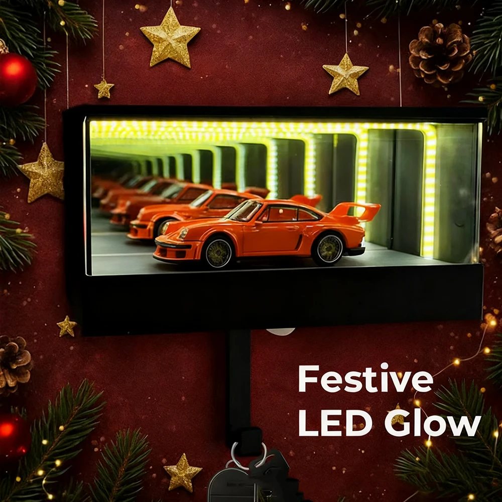 ثلاثية الأبعاد مطبوعة جدار جبل مفتاح هوك حامل مفتاح السيارة مع مصباح ليد المرآب هوك المفاتيح تخزين الرف المنظم مدخل مكتب المنزل