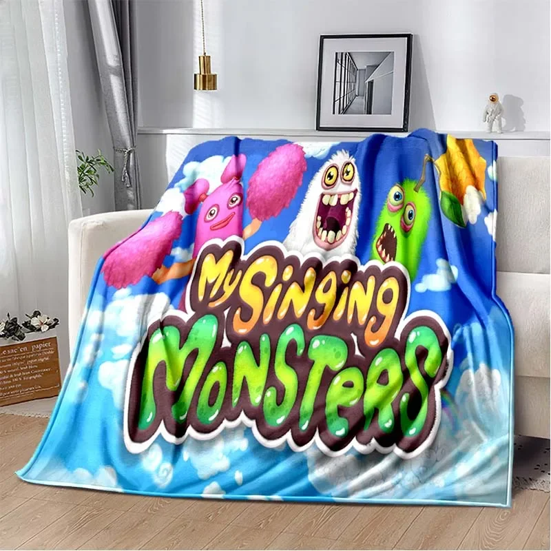 Cute Cartoon Game M-My Singing-Monsters Plush Blanket Adult and Children's Gift Warm Decoration Sofa Bed Portable Blanket