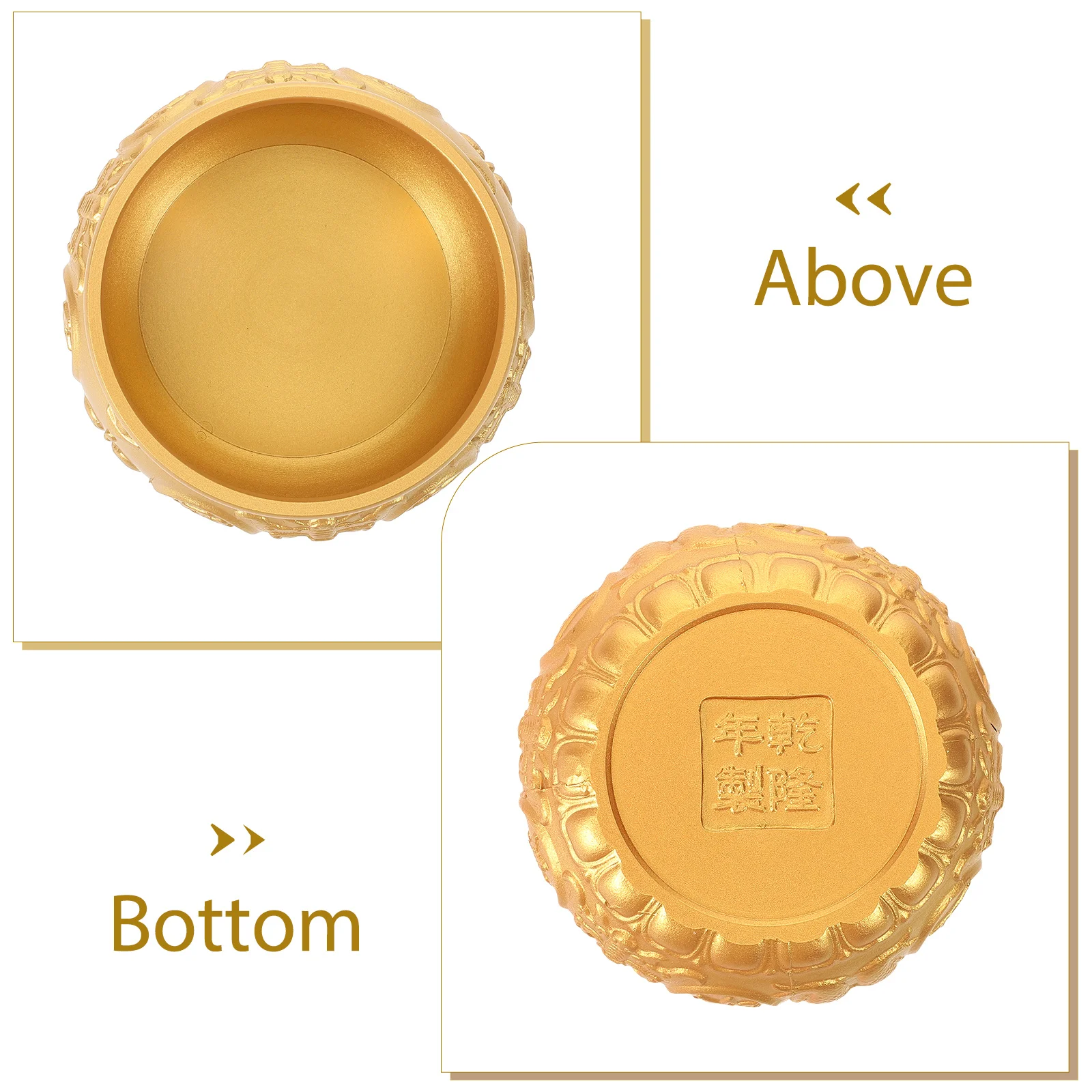 

Винтажный стиль, медная декоративная раковина с сокровищами, украшение для домашнего офиса, настольное украшение золотого тона, металлическое украшение, китайское богатство