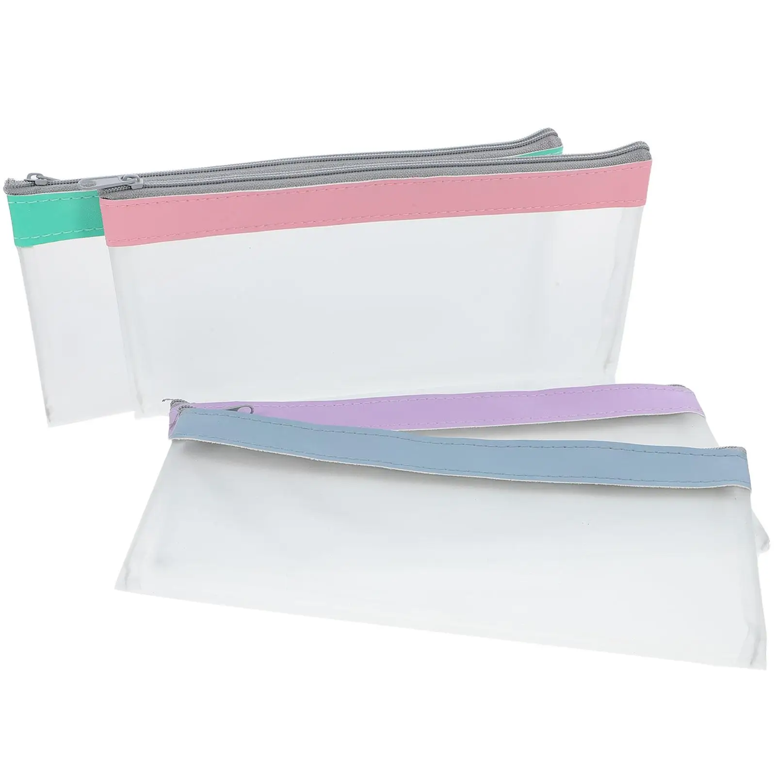 Frosted Transparent Money Bag Clear Purse for Cash Budgeting Currency Bags with Zipper