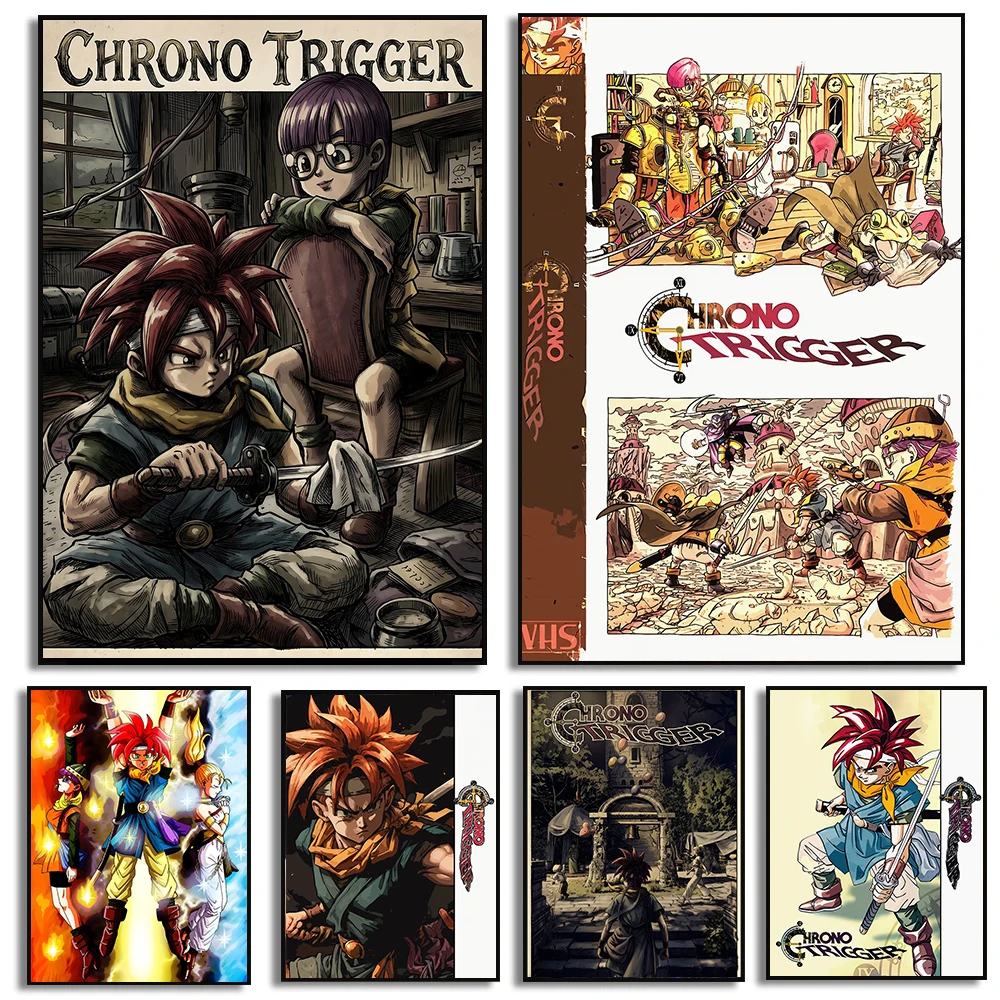 Póster Retro del juego Chrono Trigger, impresiones de juegos japoneses clásicos, pintura en lienzo, imágenes artísticas de pared de Chrono Trigger, decoración para el hogar y la habitación