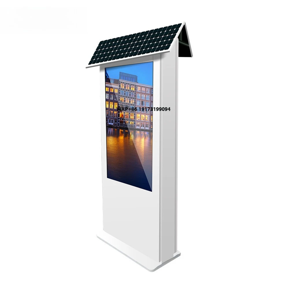 Solar Power Outdoor Digital Signage Advertising LCD Screen Kiosk