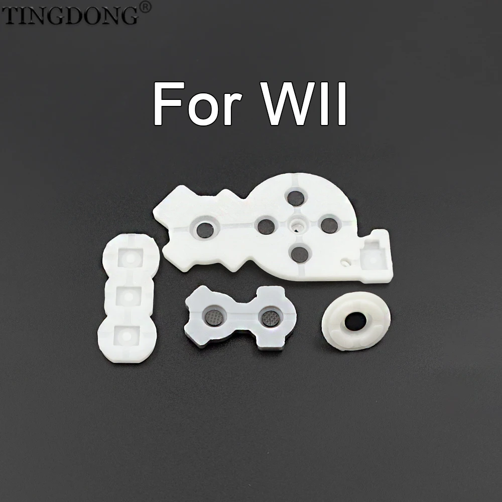 1 Satz leitfähige Gummi-Silikon-Tastenpads für WII Right Controller Ersatzkits
