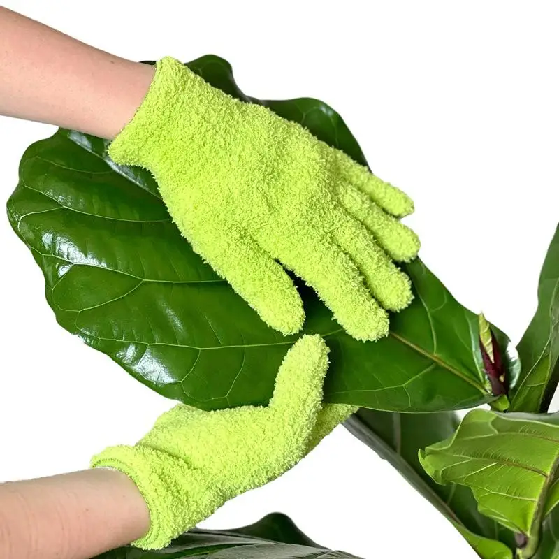 #！Stretchable Breathable Microfiber Dusting Gloves Non-Waterproof for Cars Boats RVs Pools Home Kitchen Cleaning