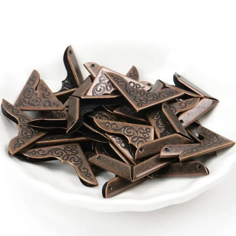 20PCS angoli del libro in metallo bronzo Scrapbooking Album Menu cartella protezioni angolari Album fotografico angolo fai da te