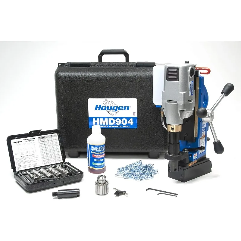 HMD904S 115-Volt Swivel Base Magnetic Drill Fabricator's Kit with Integrated Coolant Bottle Plus 1/2