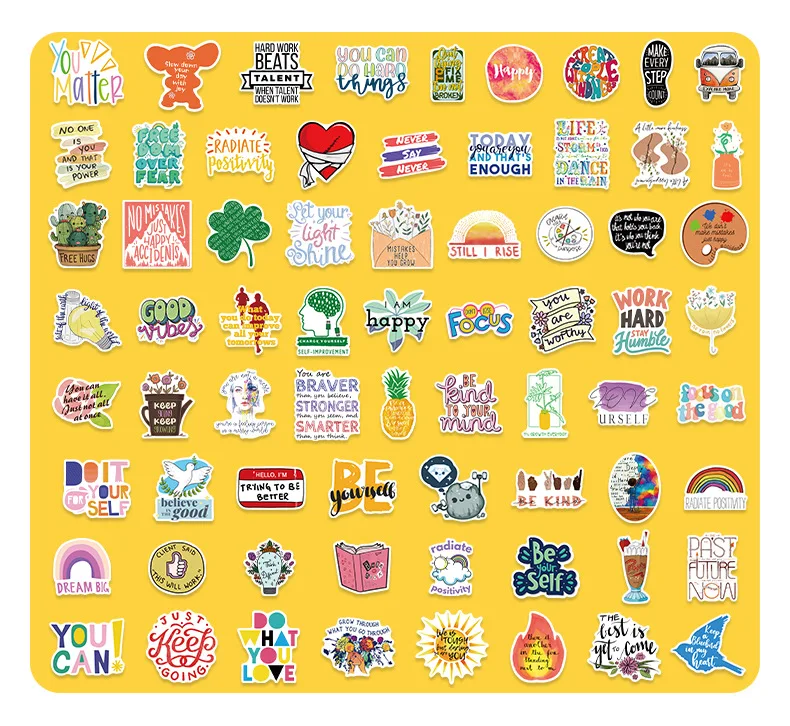50/300 stücke Healing Text Aufkleber Englisch Slogans Inspirational Text Student Aufkleber