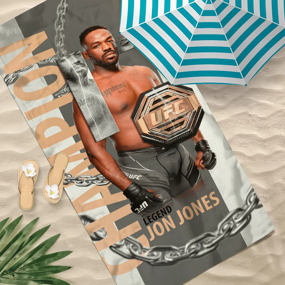 J-Jon J-Jones U-UFC Towel Beach Quick Dry Soft Pool Towels Gift for Travel Gym Shower Camping sports