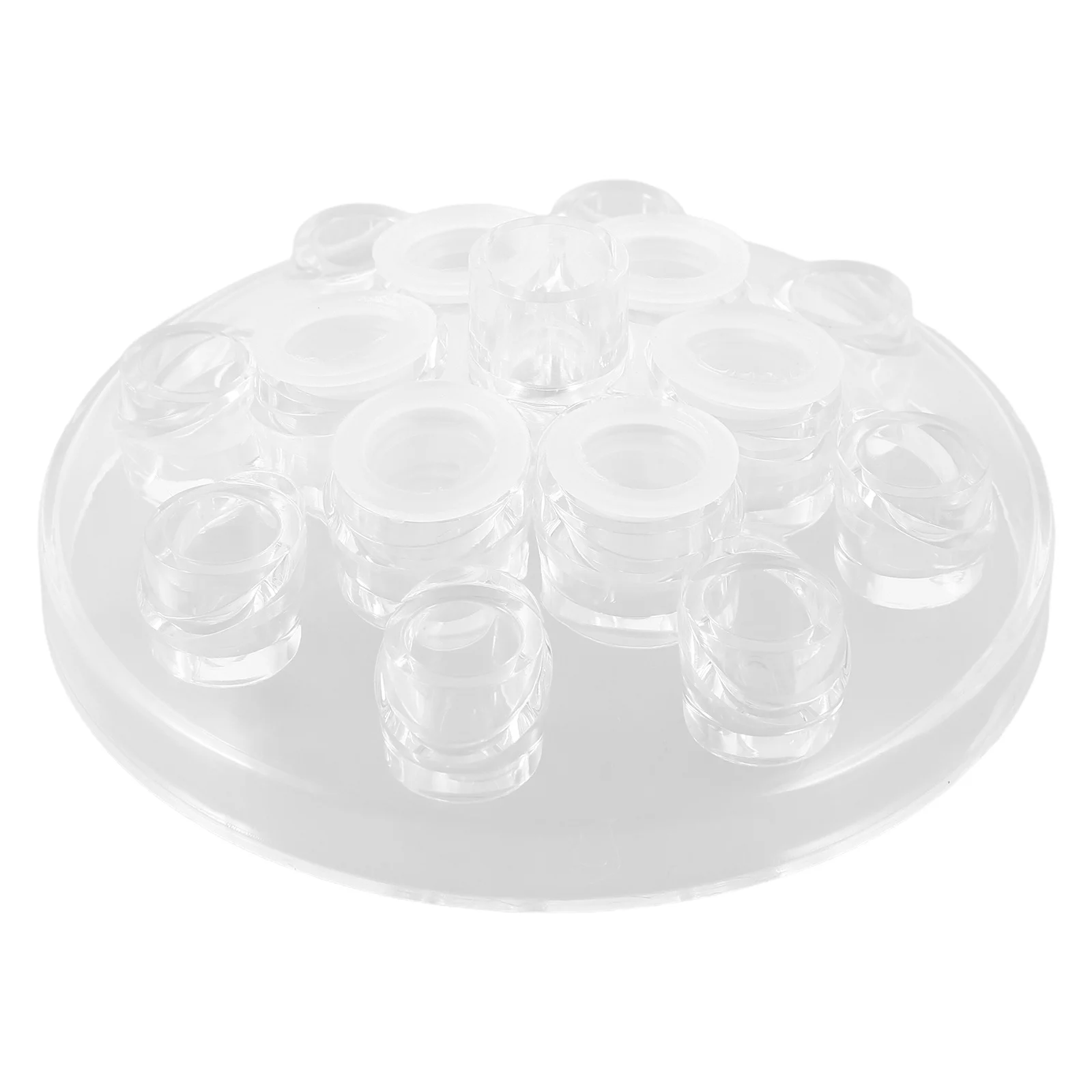 1 مجموعة سيليكون الصباغ حامل الكأس واضح جولة عدم الانزلاق قاعدة متعددة ثقوب الوشم الحبر كأس حامل للفنانين وعشاق ماكياج