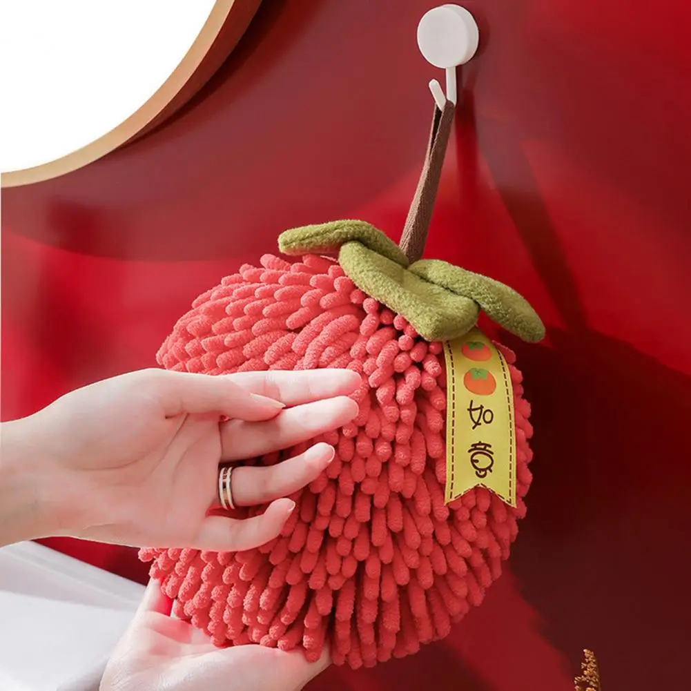 Chenille Hand Towel Thick Hand Towel Soft Microfiber Handball Towels with Quick Dry Absorbent Sponge for Kitchen Bathroom Cute