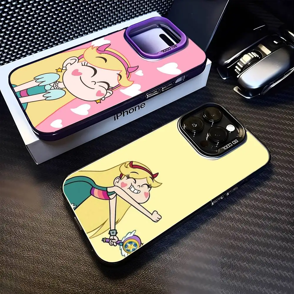 

Star Butterfly Phone Case For iPhone17,16,15,14,13,12,11 Plus,Pro Max Purple Matte Shockproof Cover