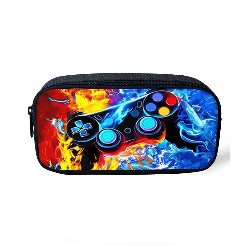Game console Games student print universal pencil case, versatile pencil case for primary and secondary school students