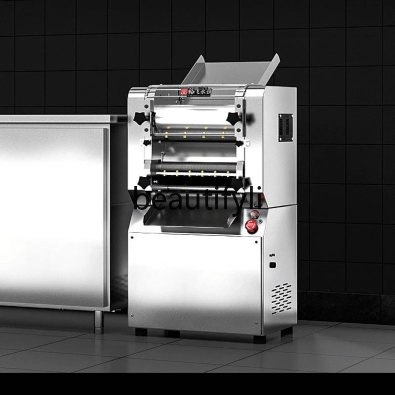 Noodle Maker Commercial Dough Pressing Machine Rolling and Kneading All-in-One Machine Stainless Steel Noodle Cutter Noodle Shop
