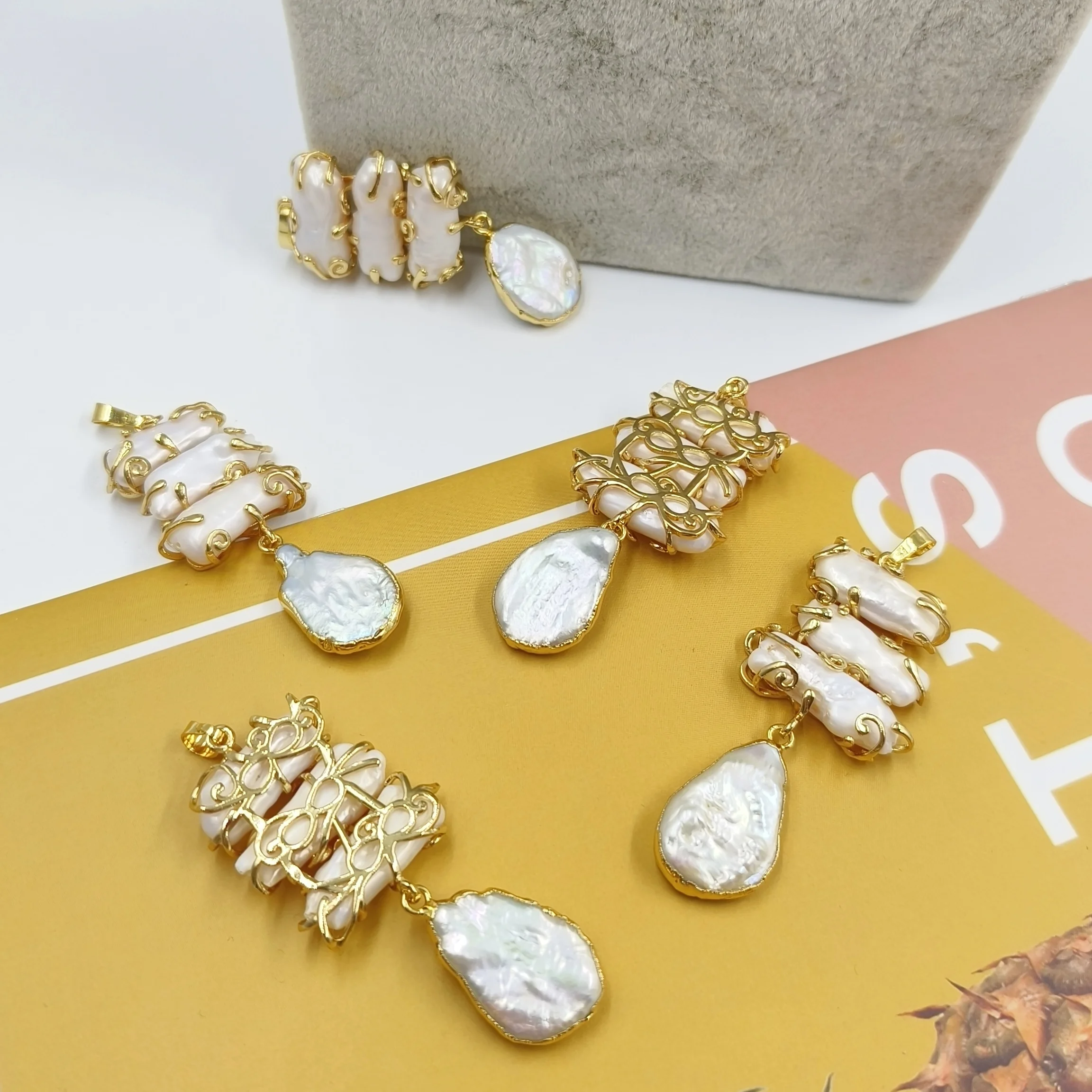 

WT-JP353 WKT 2025 Fashion Style Freshwater Pearl Retro Pendant Women Jewelry NEW Accessory Gifts For Party Women Supplies