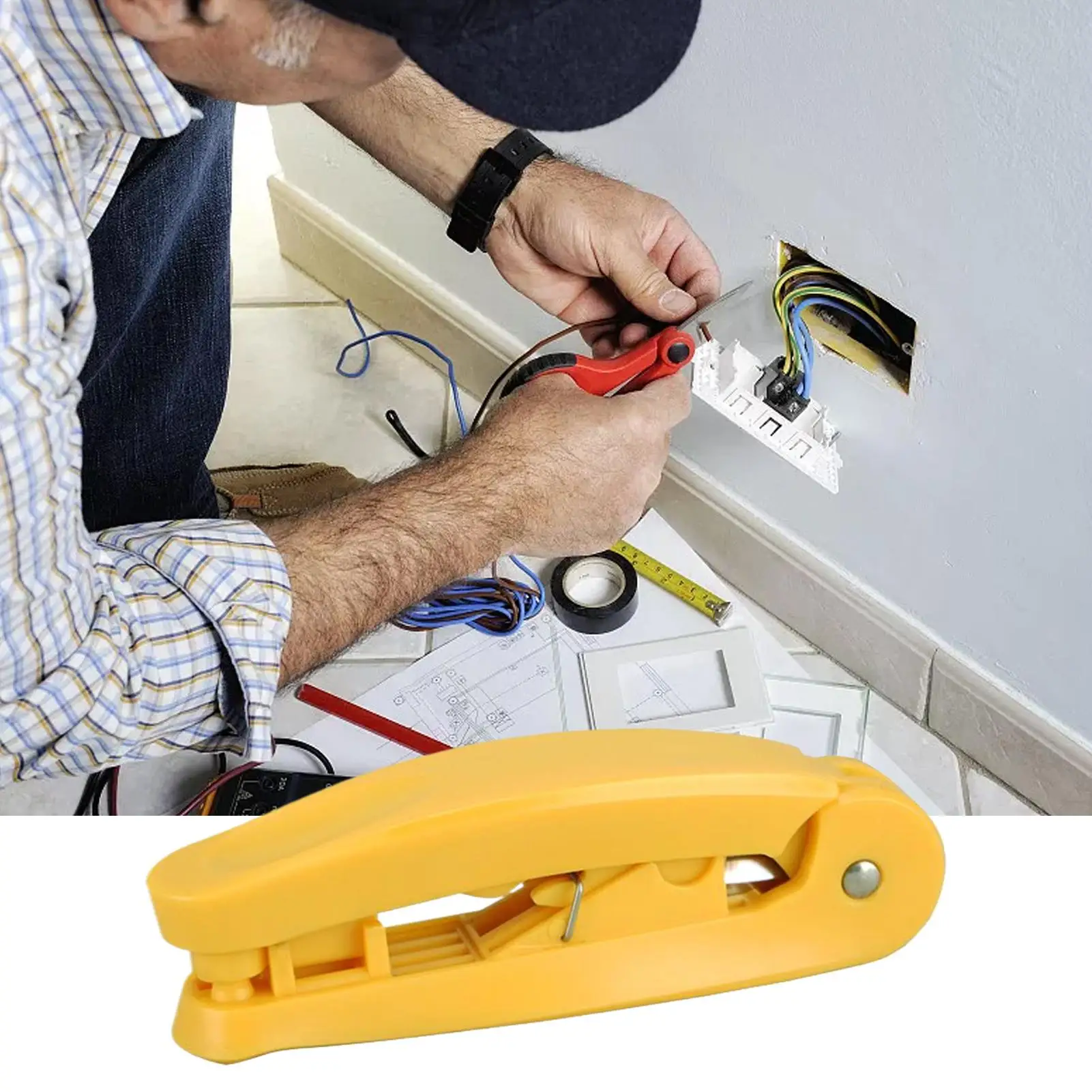 For  Computer Phone Telephone Cable Network Wire Crimper Multi-functional Network Cable Cutter Portable Pliers With Ergonomic