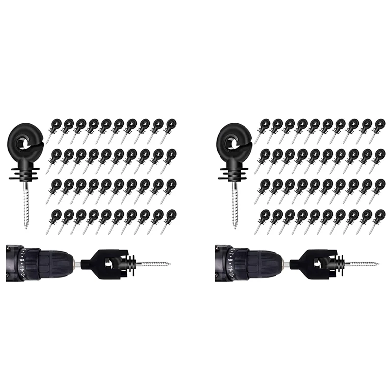 

80 шт. винт изоляторов для электрического забора, кольцо для электрического забора, изоляционная лента, винт, изоляторы для деревянных стоек, винт, винт