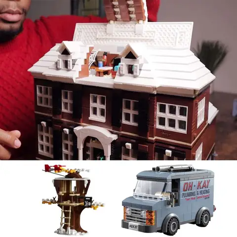 74688 HOT 3955 PCS अकेले घर पर DIY बिल्डिंग ब्लॉक्स IDEA मूवी सीरीज़ मॉडल खिलौना बच्चों के लिए उपहार 21330 क्लासिक्स सिटी स्ट्रीट व्यू 10 best sales घर पर अकेली आकृति - №10