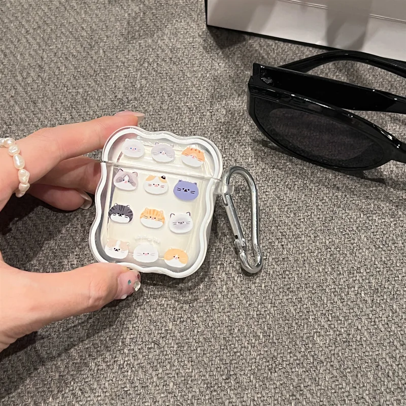 Korean Cartoon Cat Dog Earphone Case For Airpods 4 1/2 Wireless Earphone Cover Protective Case For Apple Airpods Pro 2nd 3 Bag