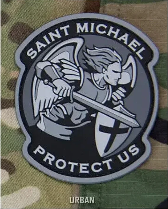 Parche velcro San Miguel Arcángel PVC táctico militar para mochila - imagen 5
