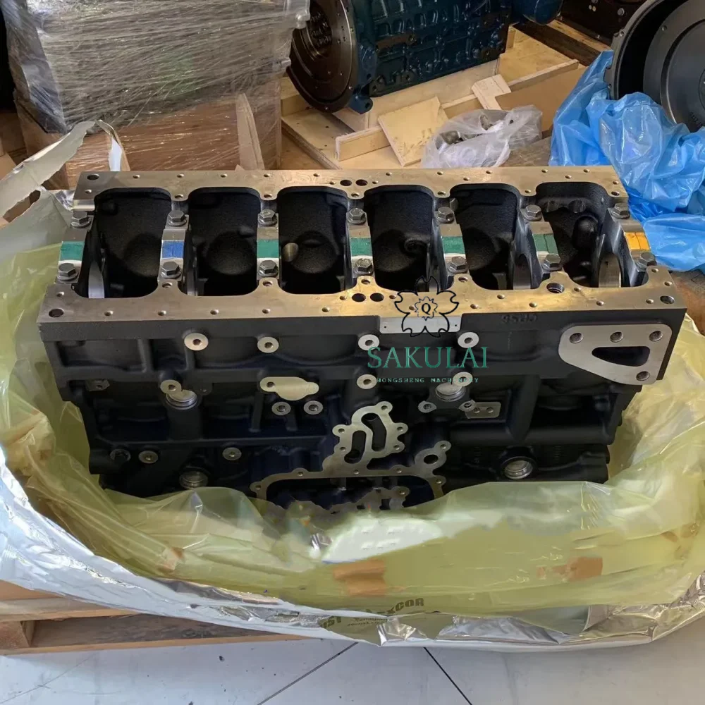 New C6.6 Cylinder Head & Cylinder Block, Engine Spare Parts Compatible with CAT C6.6 Construction Machinery Parts