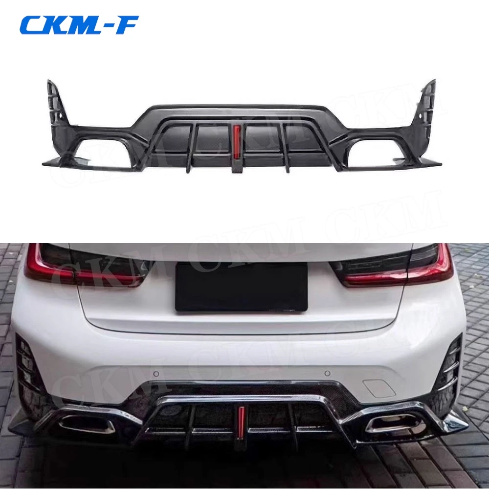 

Dry Carbon Fiber Rear Bumper Spoiler Rear Lip Rear Spoiler For BMW G20 M3 CMST Sport 2023+ C Style FRP Spoiler Guard Body Kits