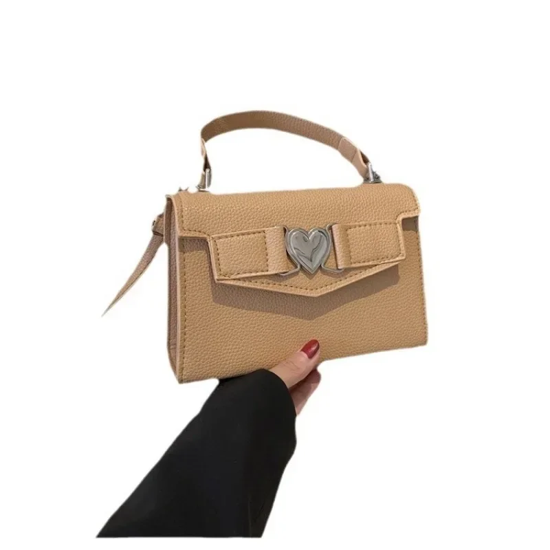 Low price! This year\'s popular texture versatile handbag Korean version single shoulder crossbody love small square bag