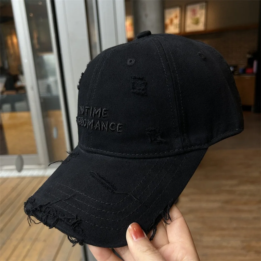 Duckbill Cap Skin Friendly Washed Cotton Cap Embroidered Letter Cap Breathable For Daily Commute Outdoor Travel Casual Dating