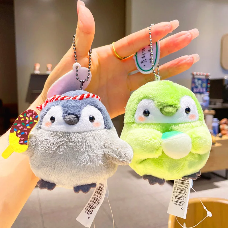 Juguete de peluche de pingüino transfigurado Kawaii creativo, llavero de pingüino cruzado lindo de dibujos animados, muñeca colgante, bolso para niños, regalo de encanto