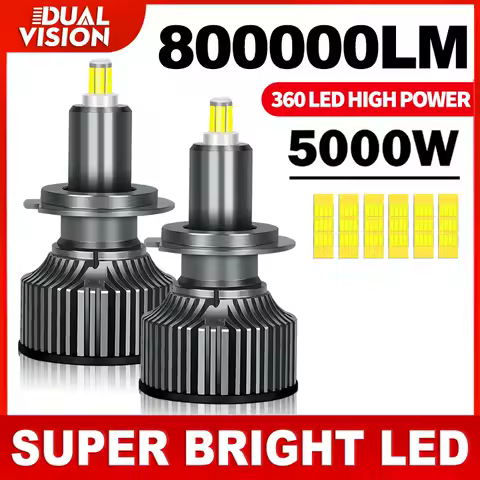 H7 LED CANBUS 360 for Projector Lenses 800000LM H11 H1 H3 LED H8 Headlight Bulb HB3 9005 HB4 9006 Hir2 9012 LED Fog Light 6500K