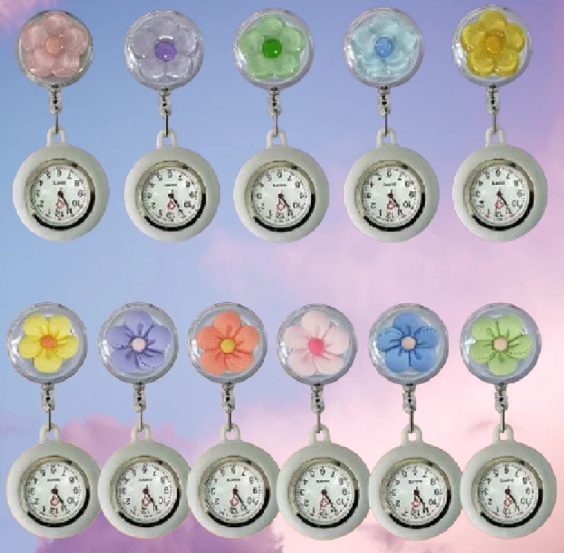 Montre de Poche Rétractable pour Infirmière, Médecin, Hôpital, Pendentif, Clips Suspendus, Danemark ge, Bobine, Horloge, Cadeaux, Dessin Animé, Mignon
