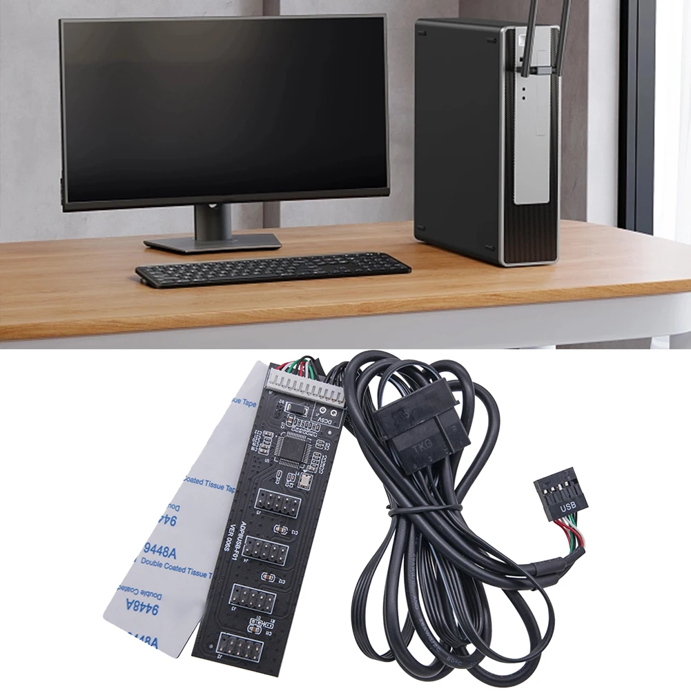 

USB2.0 9pin Header Extension Hub Splitter Adapter Converter USB 2.0 HUB Connector Adapter 9Pin Internal USB Hub Port Multiplier