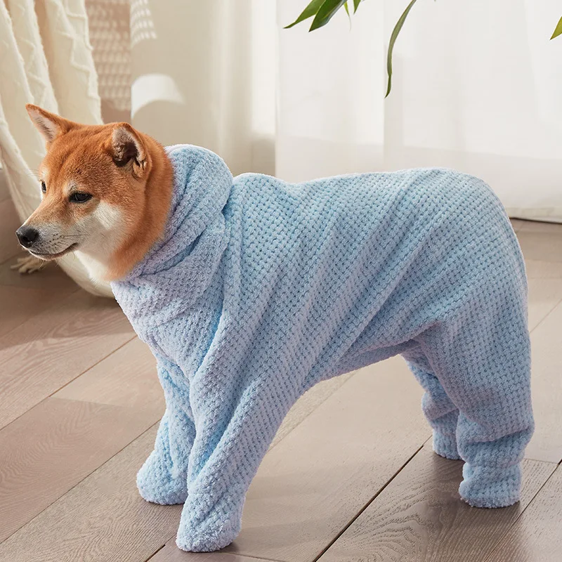 

Ultra Soft Quick Dry Dog Bathrobe Absorbent Towel for Small Medium Breeds Ideal Thickened Full Package Cozy Pet Towel Robe