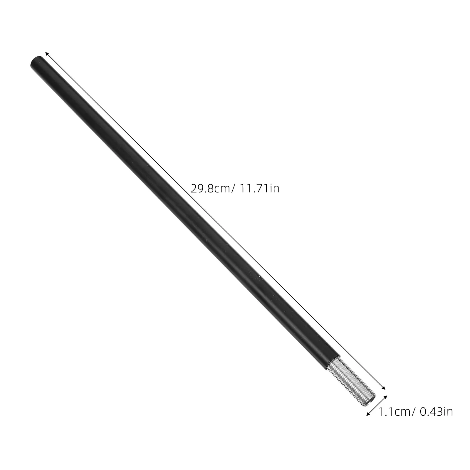 8Pcs M10 Threaded Extension Rod Black 12 Inches Pendant Light Suspension Rod for Living Room Kitchen Island Lighting Fixture