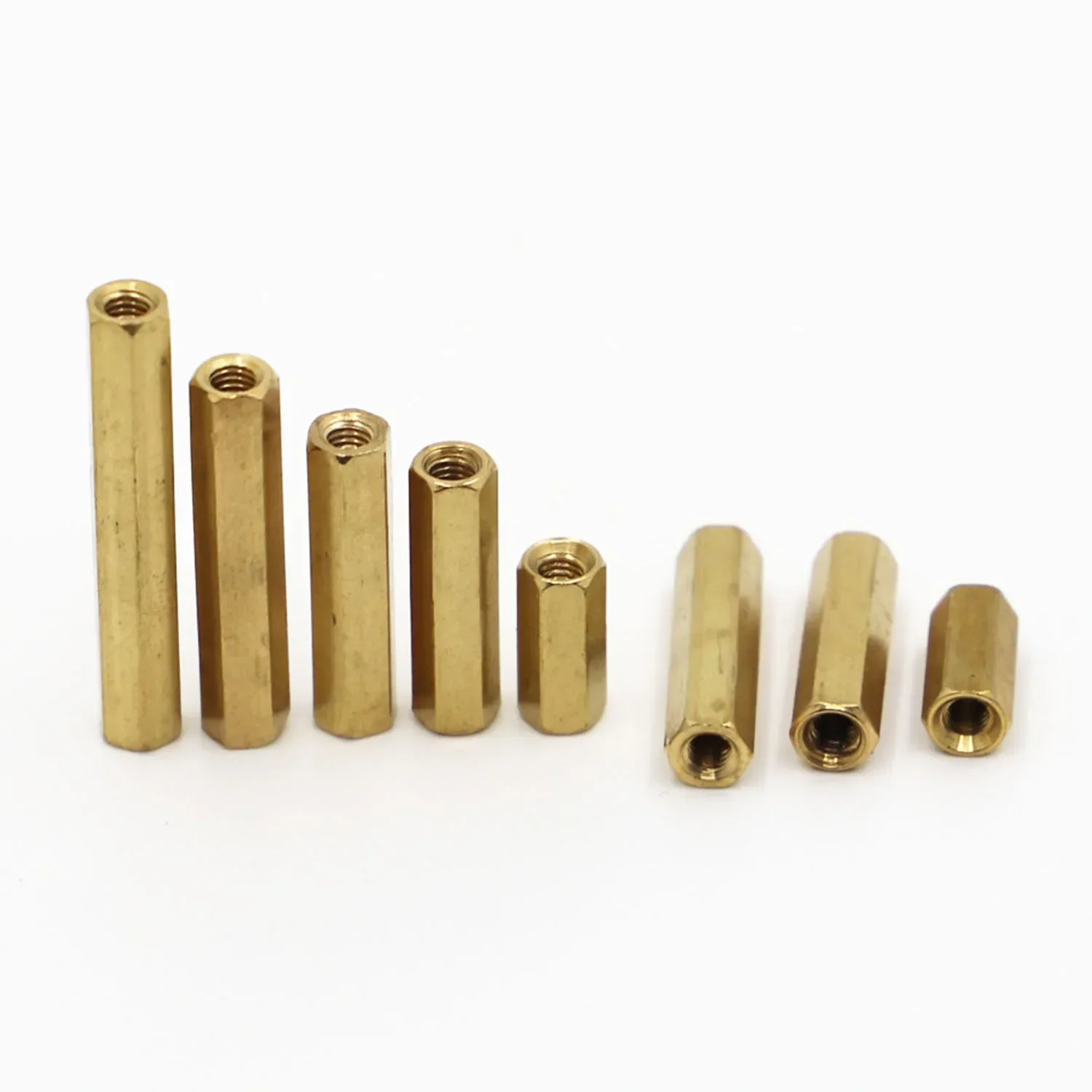 10pcs M2 M2.5 M3 M4 Hex Female to Female Brass Studs Pillars Standoff Spacers Screw Isolation Spacing Screws