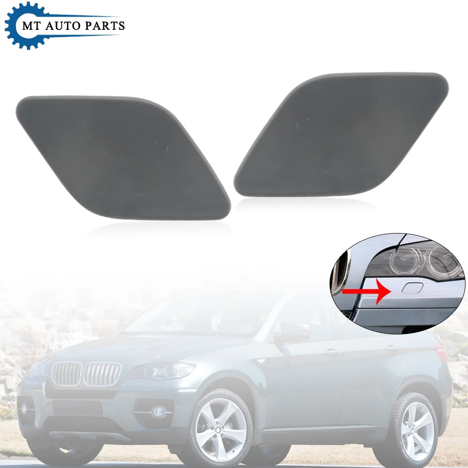 MTAP For BMW E70 X5 E71 X6 2008 2009 2010 2011 2012 2013 2014 Headlight Headlamp Washer Nozzle Cover Cap 51657052427 51657052428