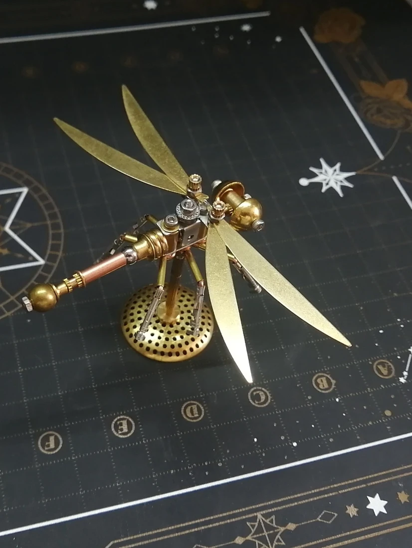 DIY Dragonfly Insects Metal Model Kit Steampunk Jigsaw Toy Assembly 3D Puzzles for Kids Adult Toys