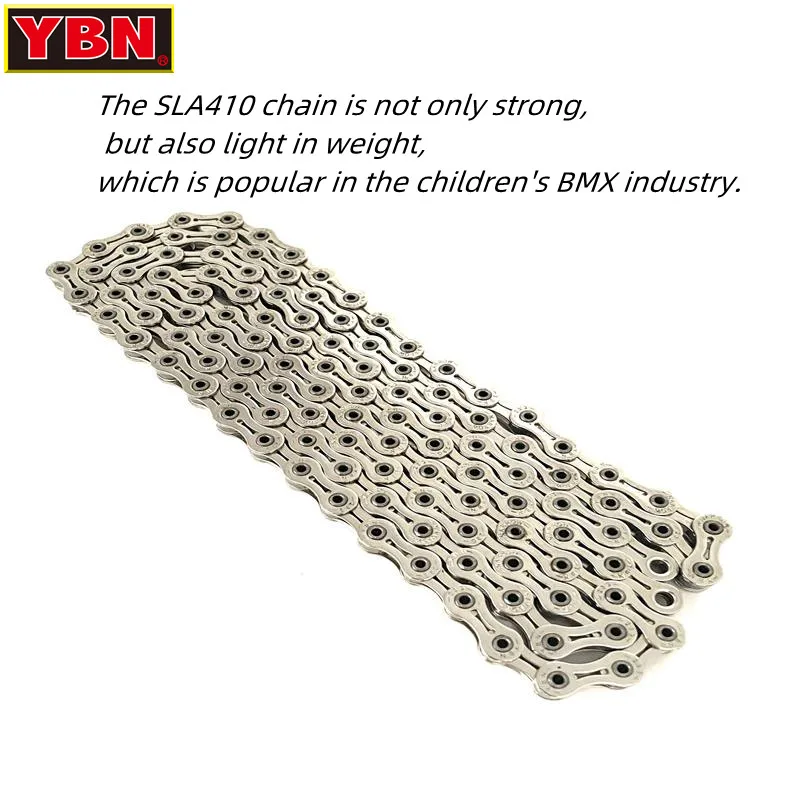 YBN BMX Single-speed  Bicycle Chain SLA410 Full Hollow 102L Suitable for Single-speed Bicycles Like Fixed Gear Bikes Track Bikes