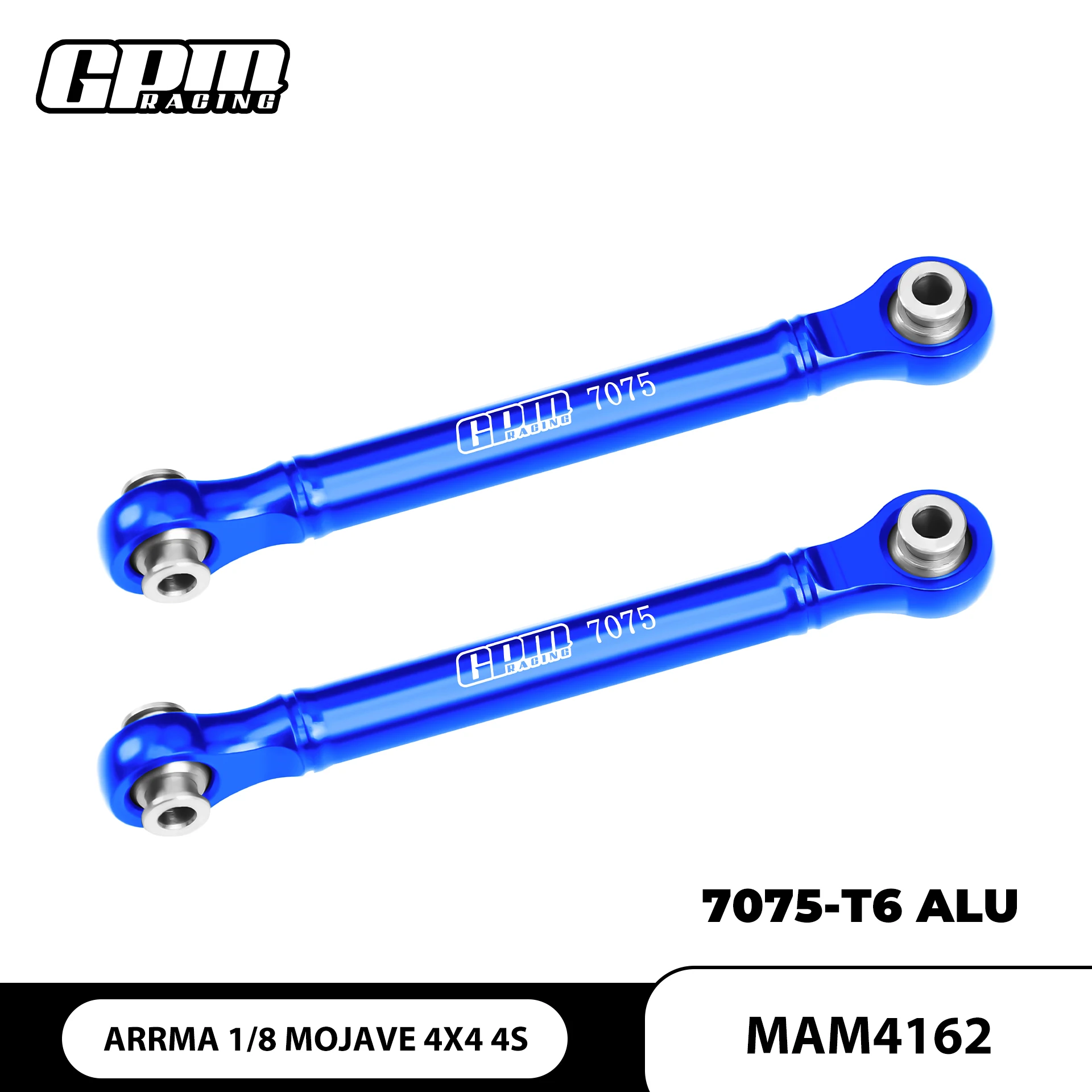 GPM Alloy 7075 Front Steering Link Rod For ARA4404 ARRMA 1/8 Mojave 4S BLX ARA330801