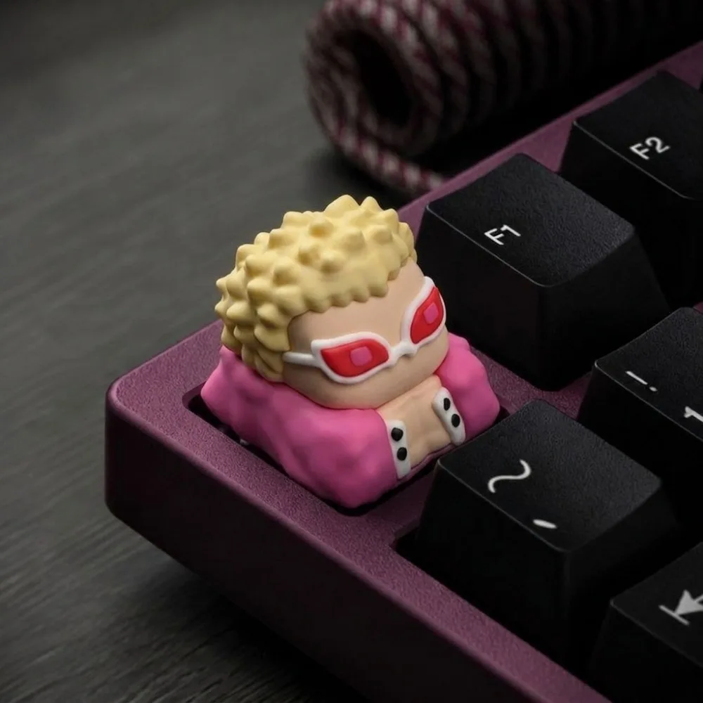 Anime-style Keycaps, Cool and Rugged Character Design, universal ESC Key for the Mechanical Keyboard with a Cross-shaped Shaft