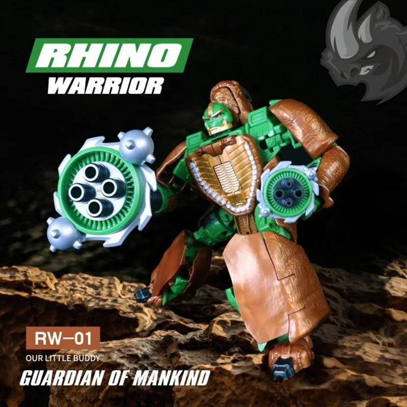 [IN STOCK] NEW Transformation BW Beast Wars RW-01 RW01 Rhinox Rhino KO Kingdom Rhinox Action Figure With Box