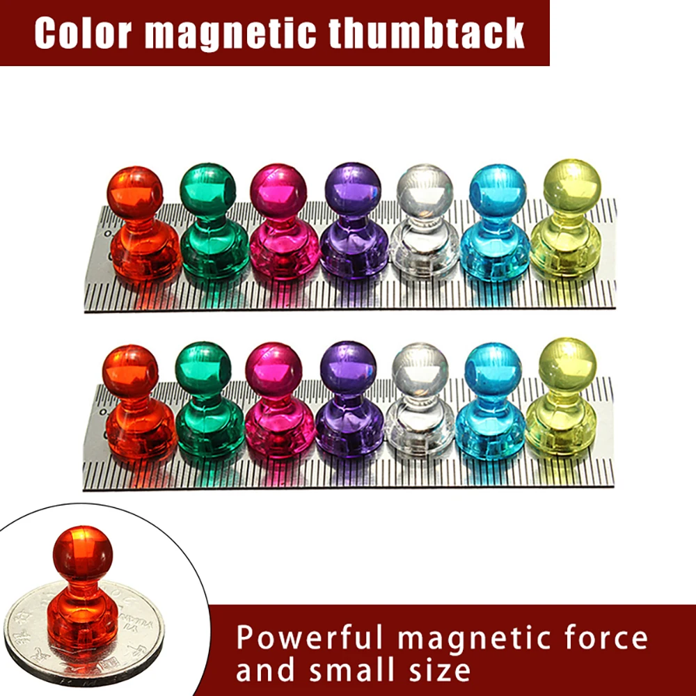 14 Pcs/Set Strong Neodymium Noticeboard Skittle Men Pin Magnets Fridge DIY Whiteboard Uses in Office Advertising Education