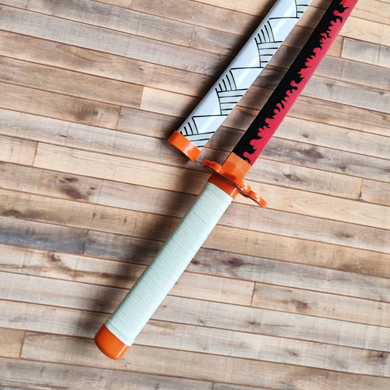 Anime bambu katana kimetsu no yaiba cosplay arma demônio slayer espada zenitsu kyoujurou tanjiro espadas