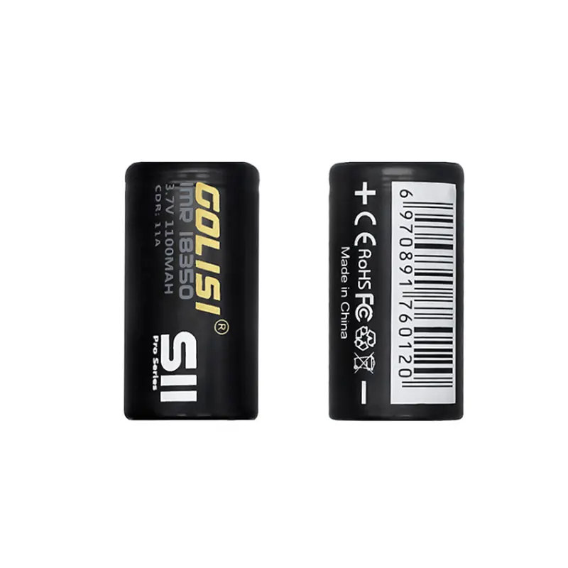 2-10pcs Original Golisi S11 IMR 18350 Battery 1100mAh Rechargeable Li-ion Batteries 3.7V 11A 1200 Times For LED Flashlight UAV