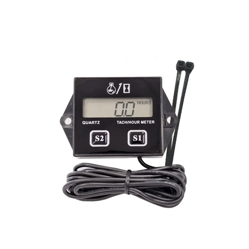 Digital Display Tachometer Timer Engine Tach Hour Meter Gauge Inductive Car Stroke Engine LCD Display For Car Motor Boat