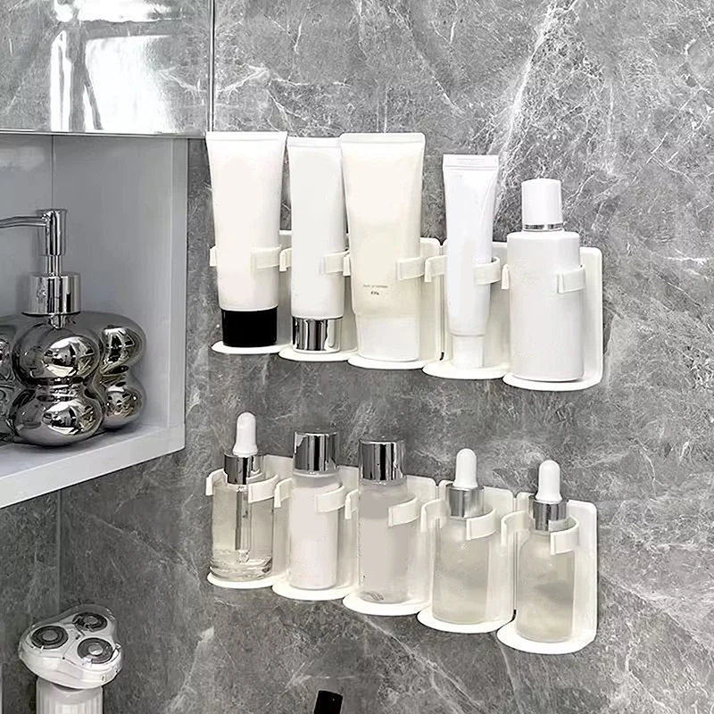 Wandmontage Kruidenpotje Houder Punch Gratis Kruidenrek Voor Thuis Keuken Badkamer Gezichtsreiniger Handcrème Parfum Organizer