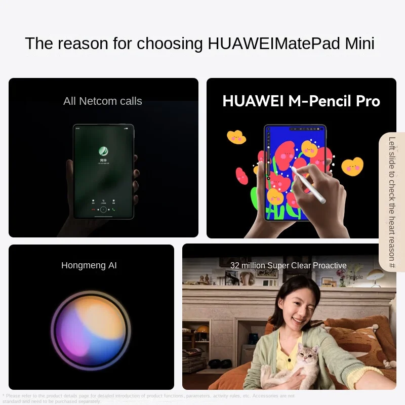 Huawei MatePad Mini LTE 2025 Edition, 8,8-Zoll-OLED-flexibler Bildschirm, HarmonyOS 5.1, 6400 mAh Akku